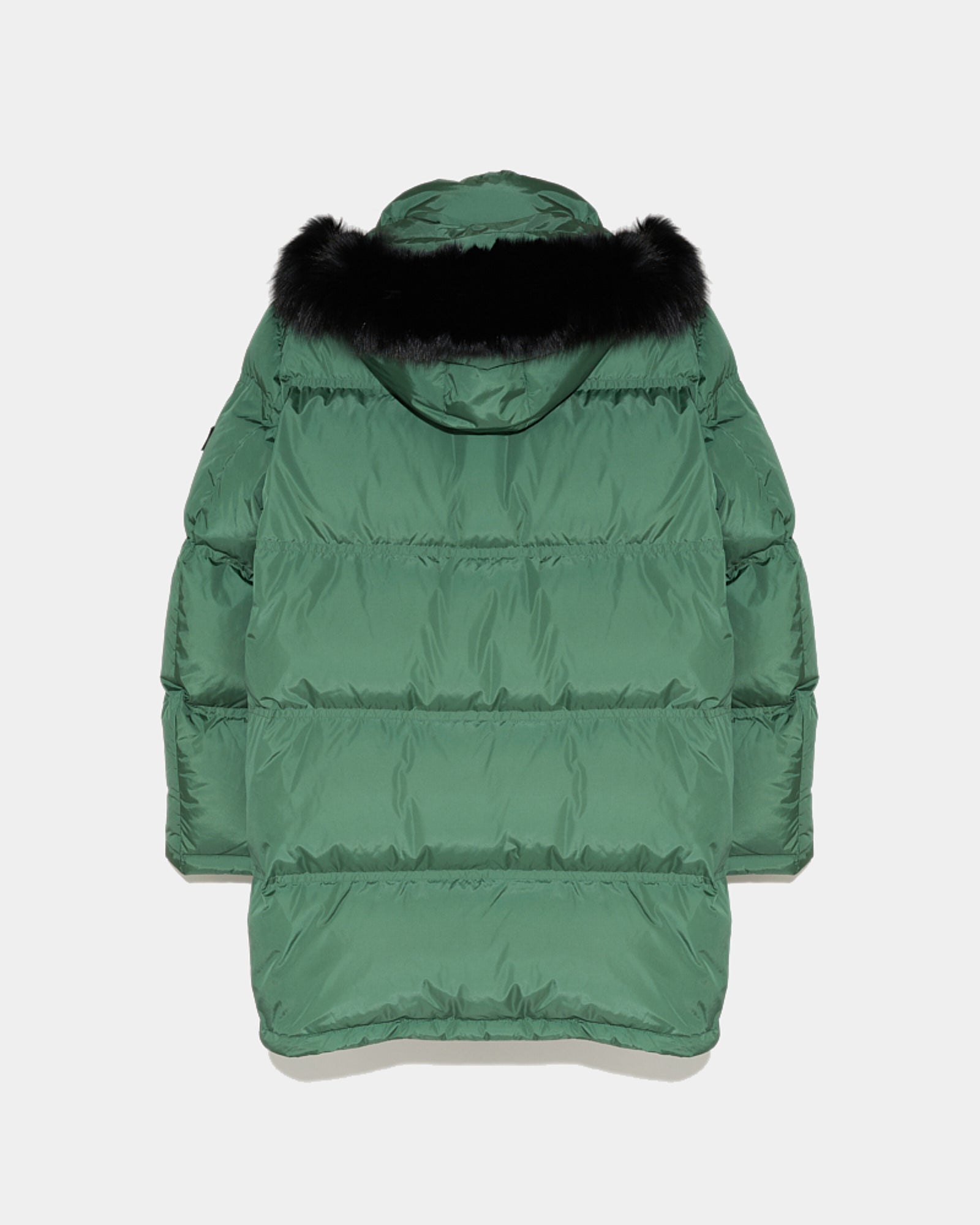 Black Friday 2025- Long Hooded down jacket with fox fur -Yves Salomon