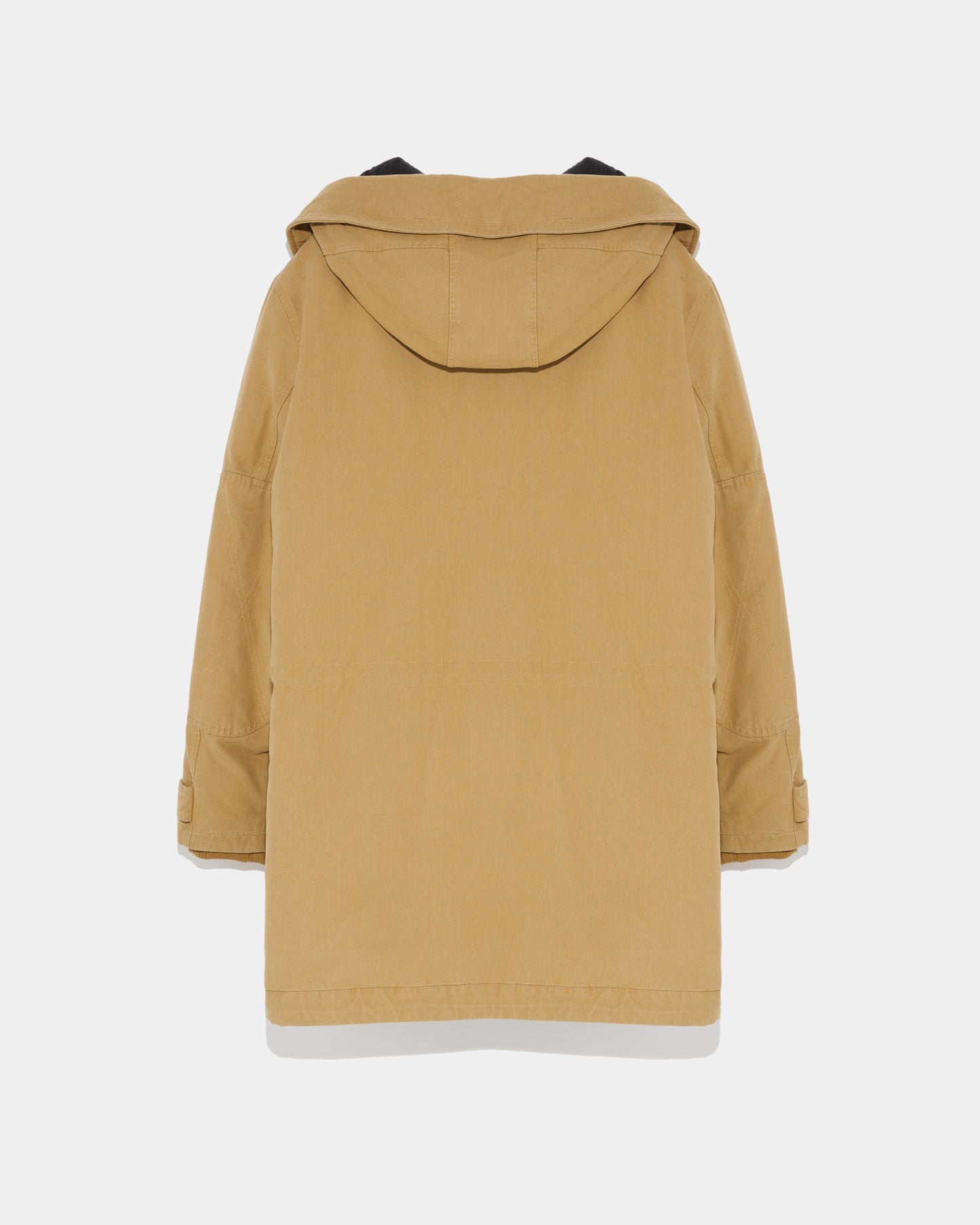 Long hooded cotton coat-Yves Salomon-Winter sale & boxing day