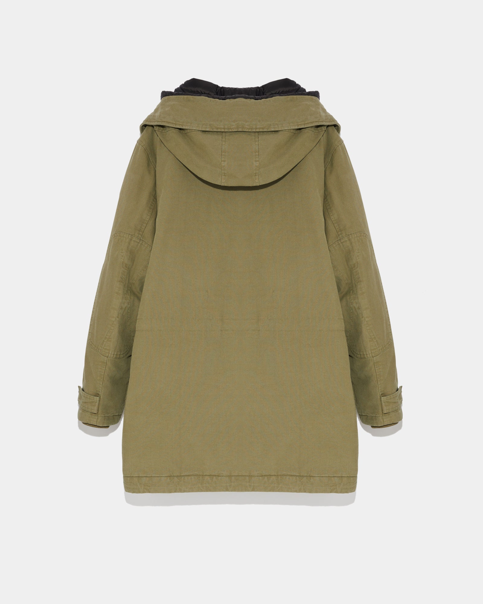 Long hooded cotton coat-Yves Salomon-Winter sale & boxing day