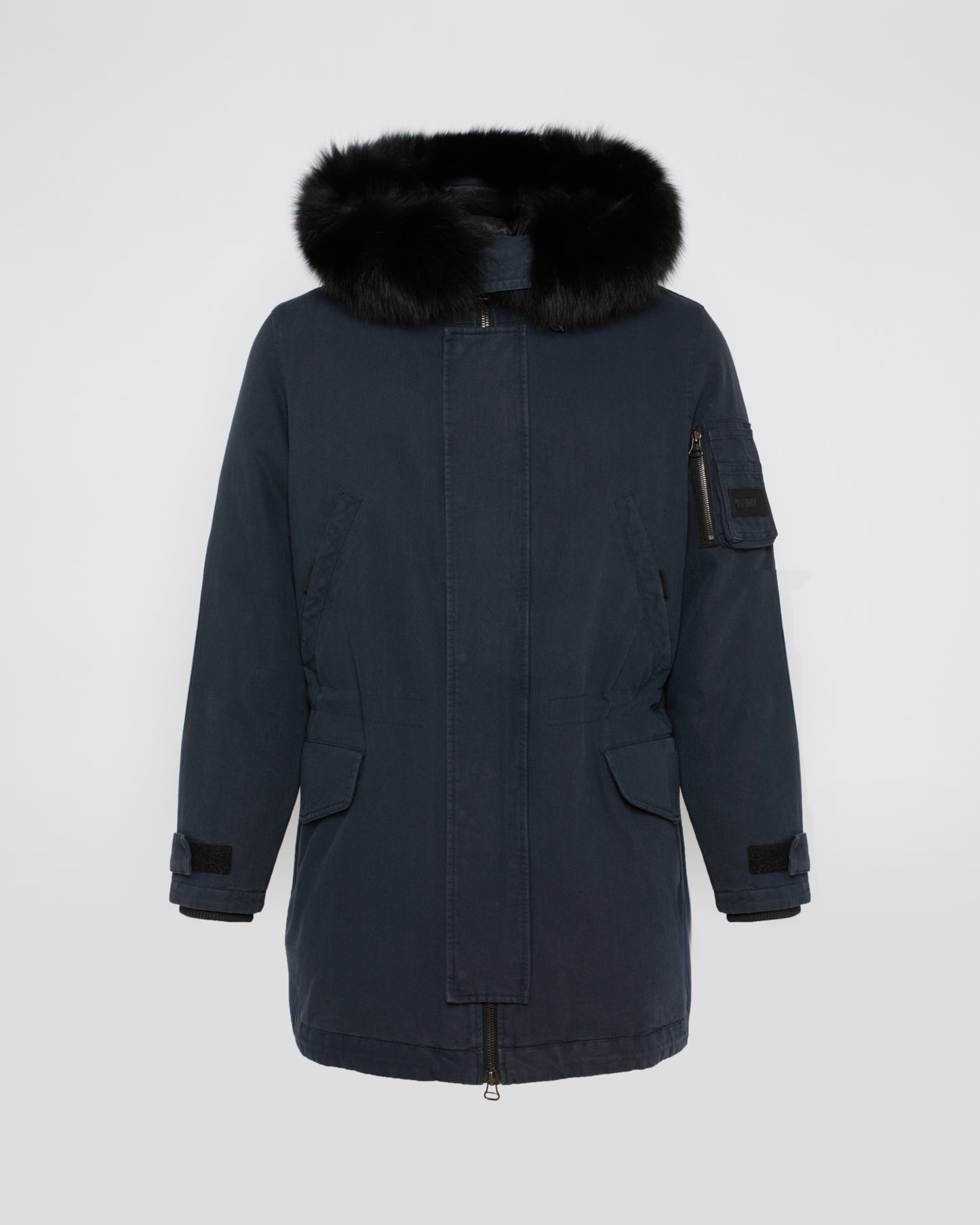 Black Friday 2025- Short hooded parka with fox fur
