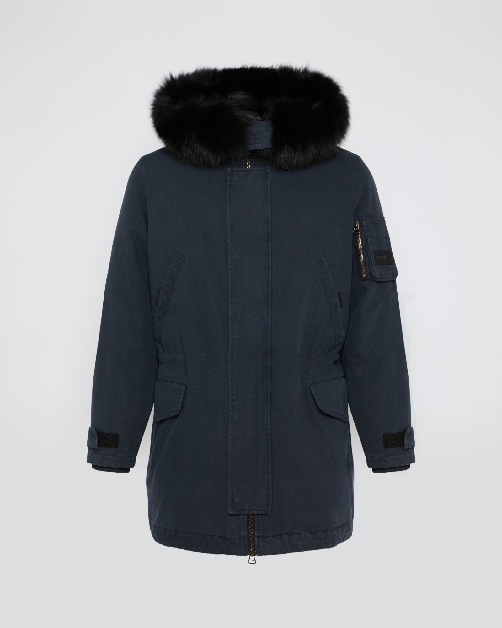 Black Friday 2025- Short hooded parka with fox fur