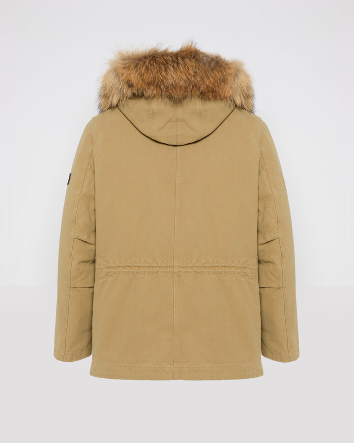 Black Friday 2025- Short Parka with raccoon trim