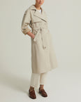 Oversized double-sided cotton trench coat