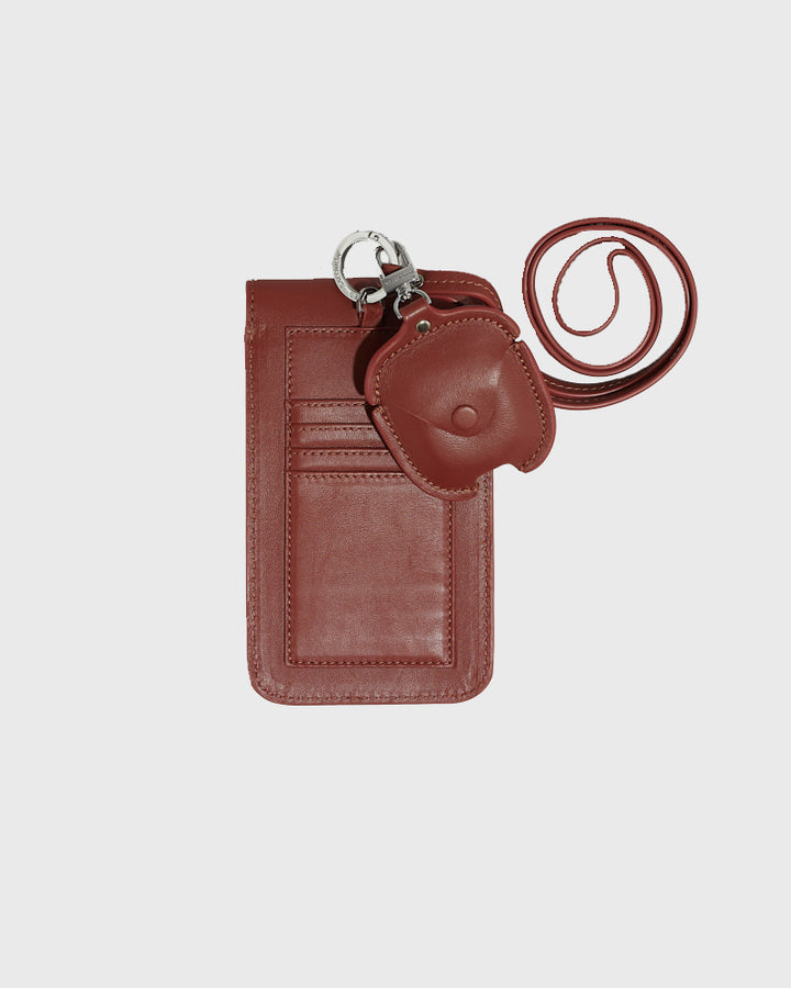 Leather phone case with detachable airpods