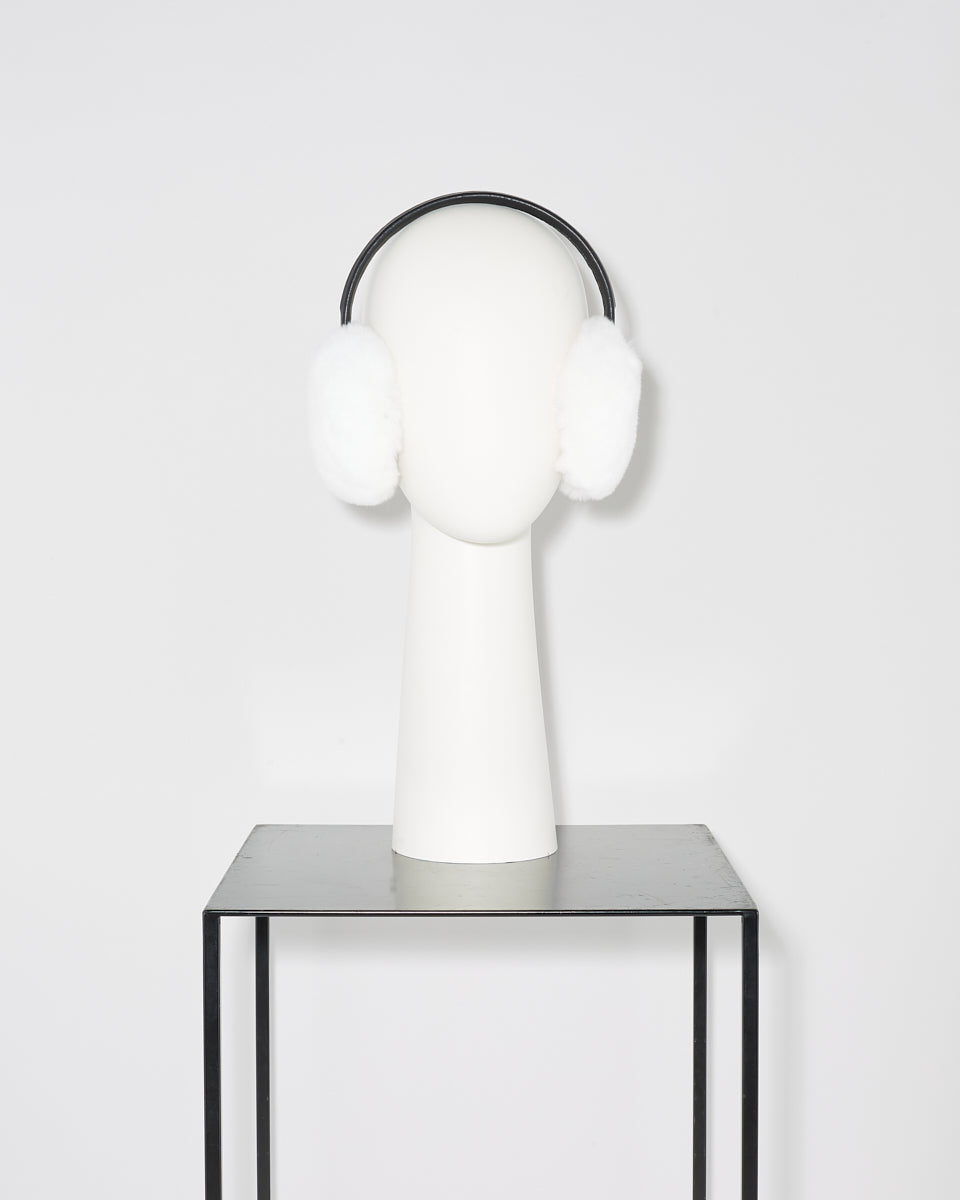 Earmuffs in Rex rabbit and lamb leather -Yves Salomon