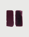 Cashmere wool knit and rex rabbit fur fingerless gloves