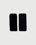Cashmere wool knit and rex rabbit fur fingerless gloves