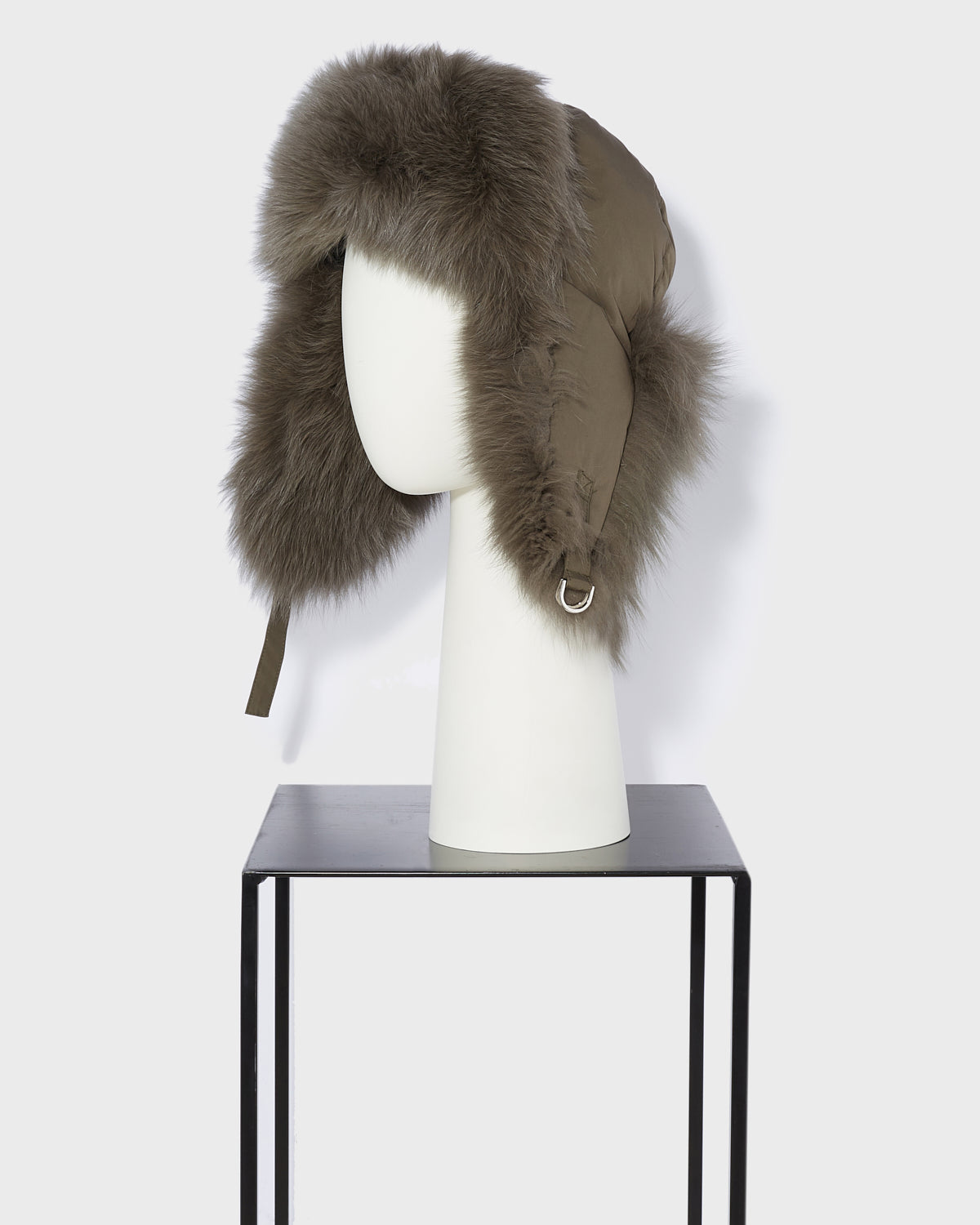 Ushanka in quilted technical fabric with fox fur -Yves Salomon