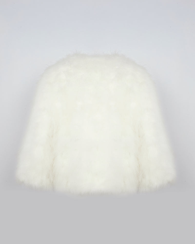 Short feather jacket