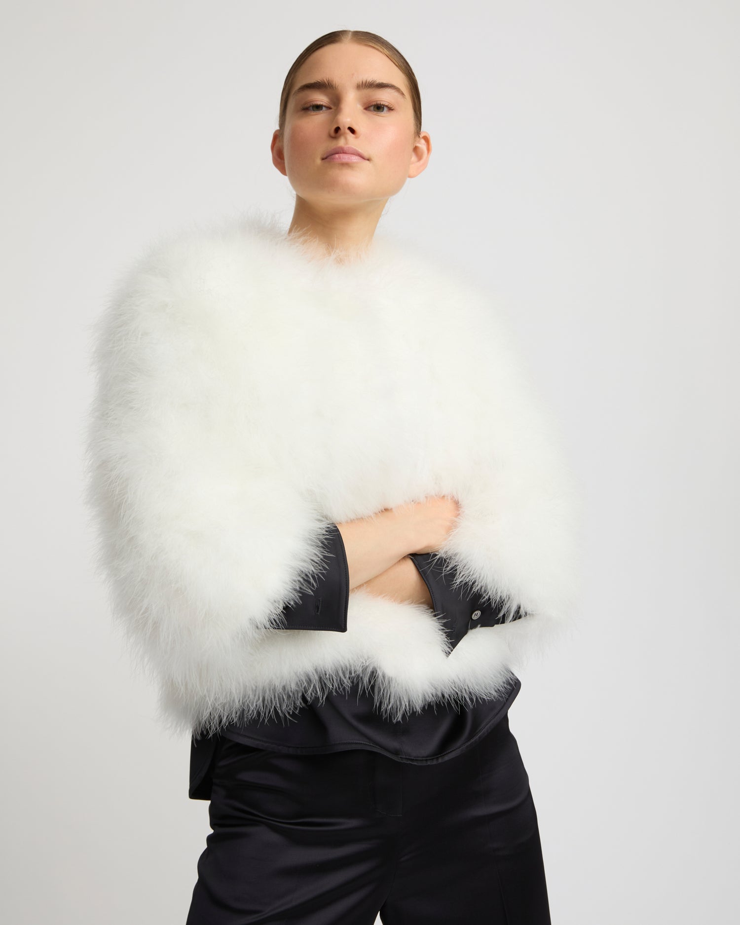 Short feather jacket -Yves Salomon