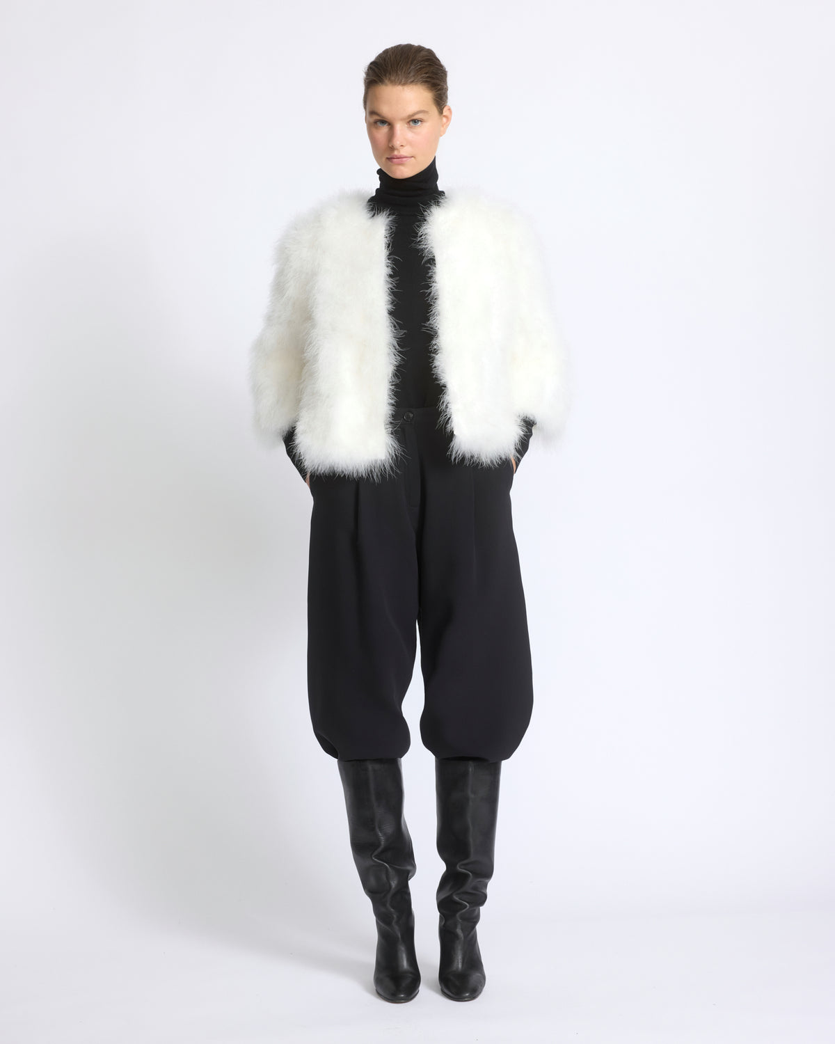Short feather jacket - Yves Salomon - New Fall/Winter Collection