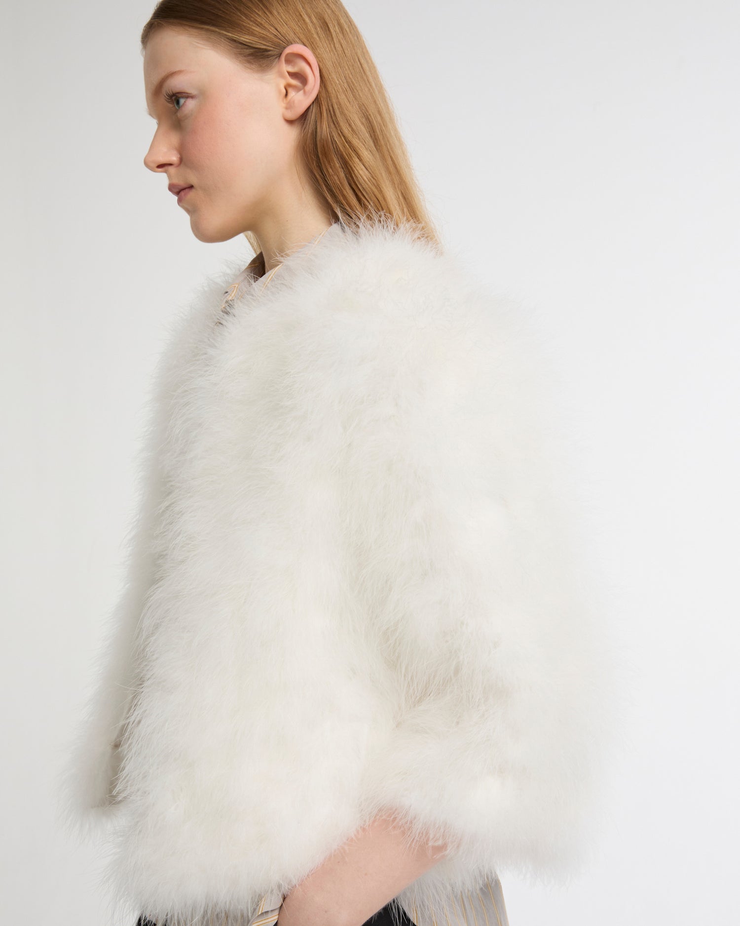 Short feather jacket -Yves Salomon - New spring summer collection