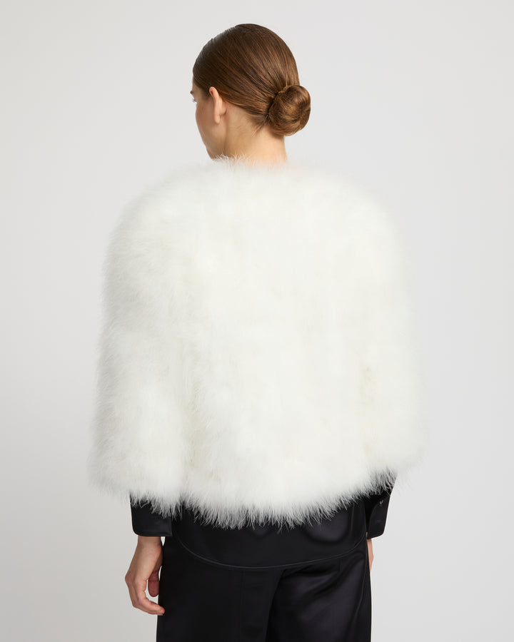 Short feather jacket