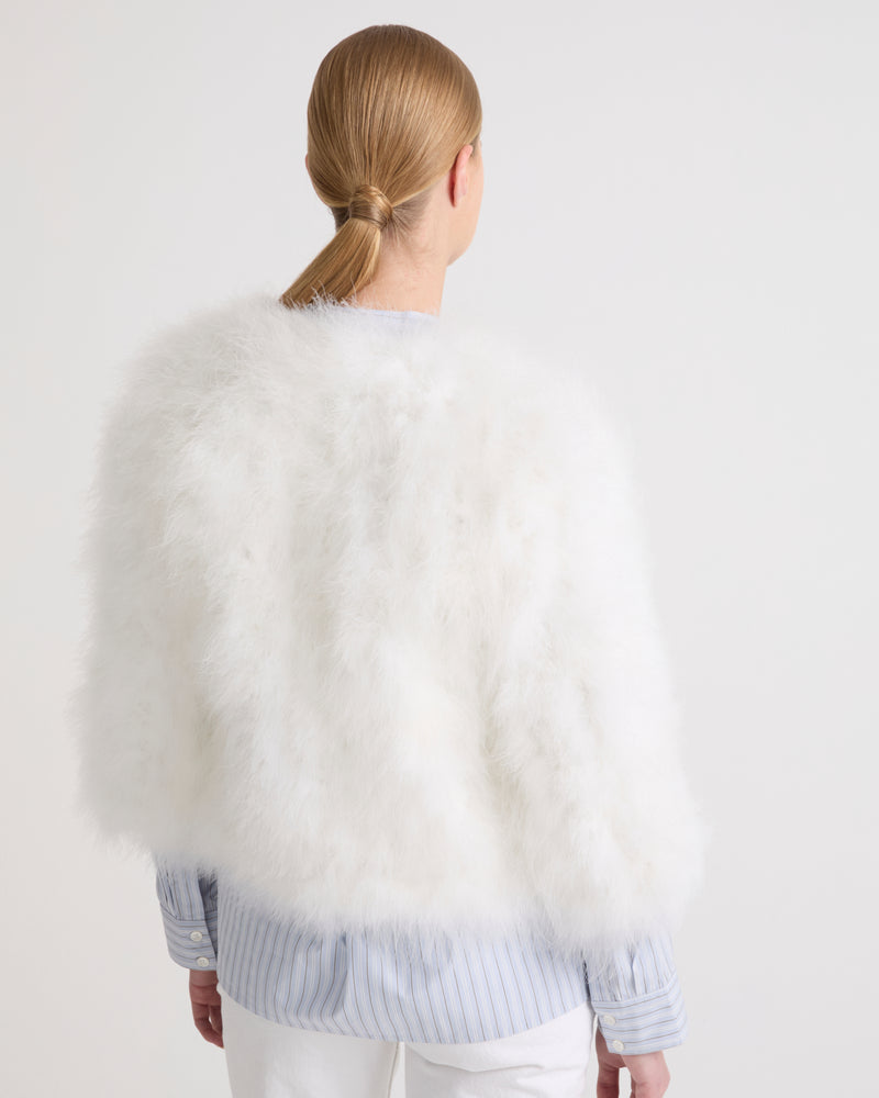 Short feather jacket