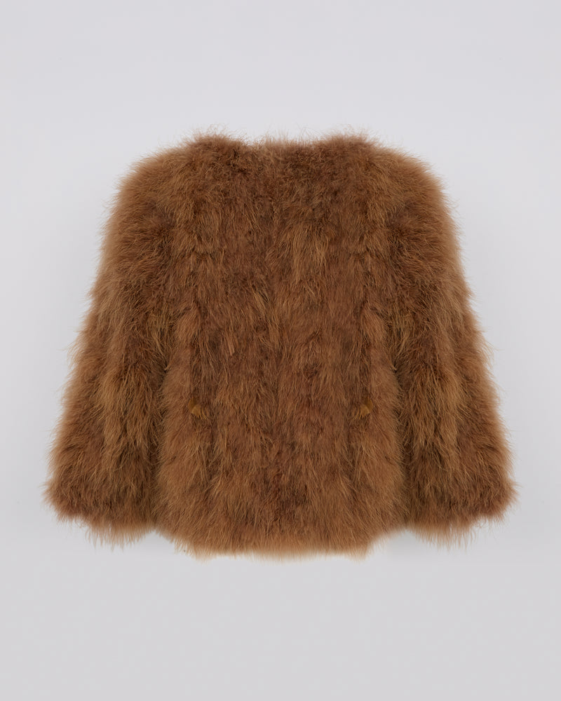 Short feather jacket