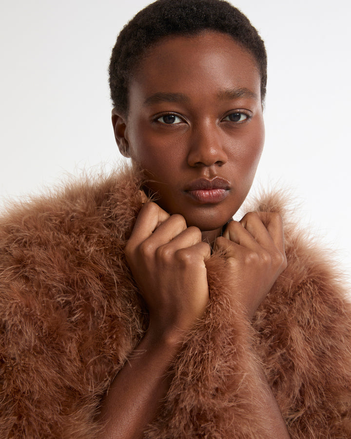 Short feather jacket -Yves Salomon - New spring summer collection