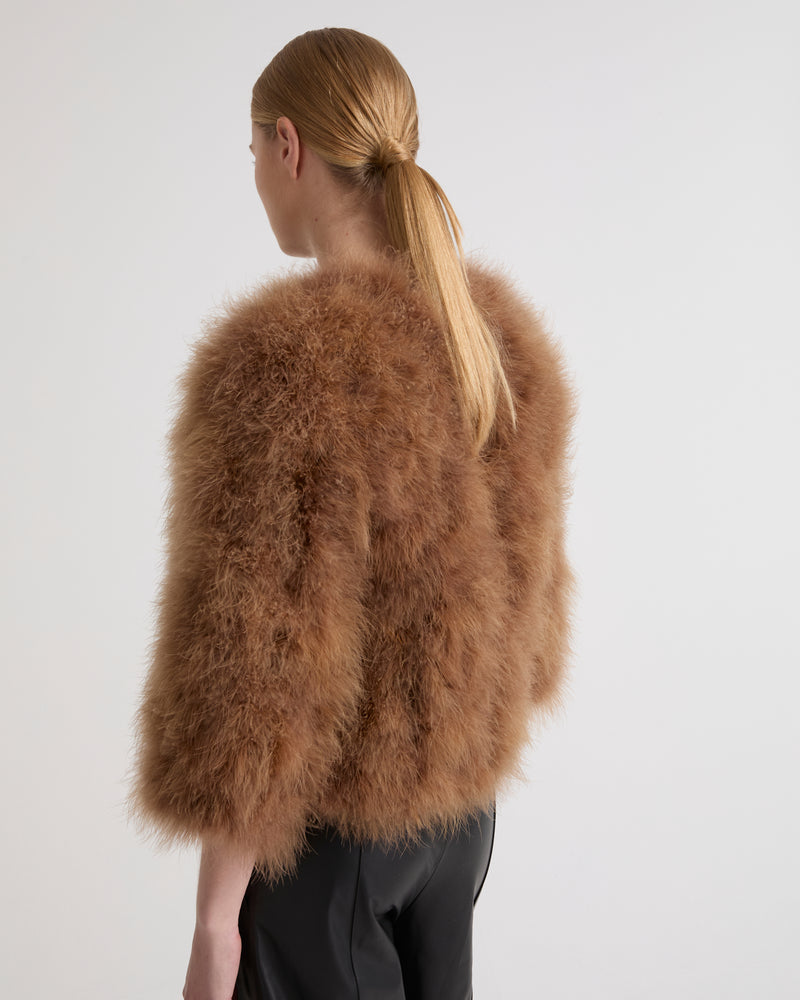 Short feather jacket