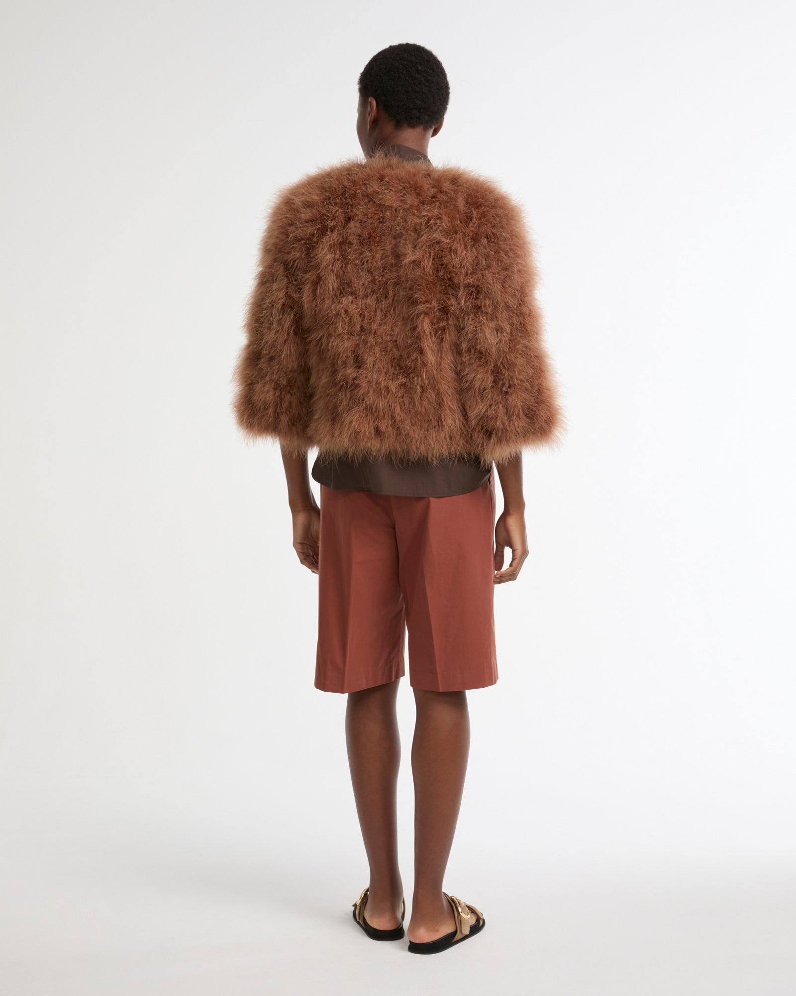 Short feather jacket -Yves Salomon - New spring summer collection