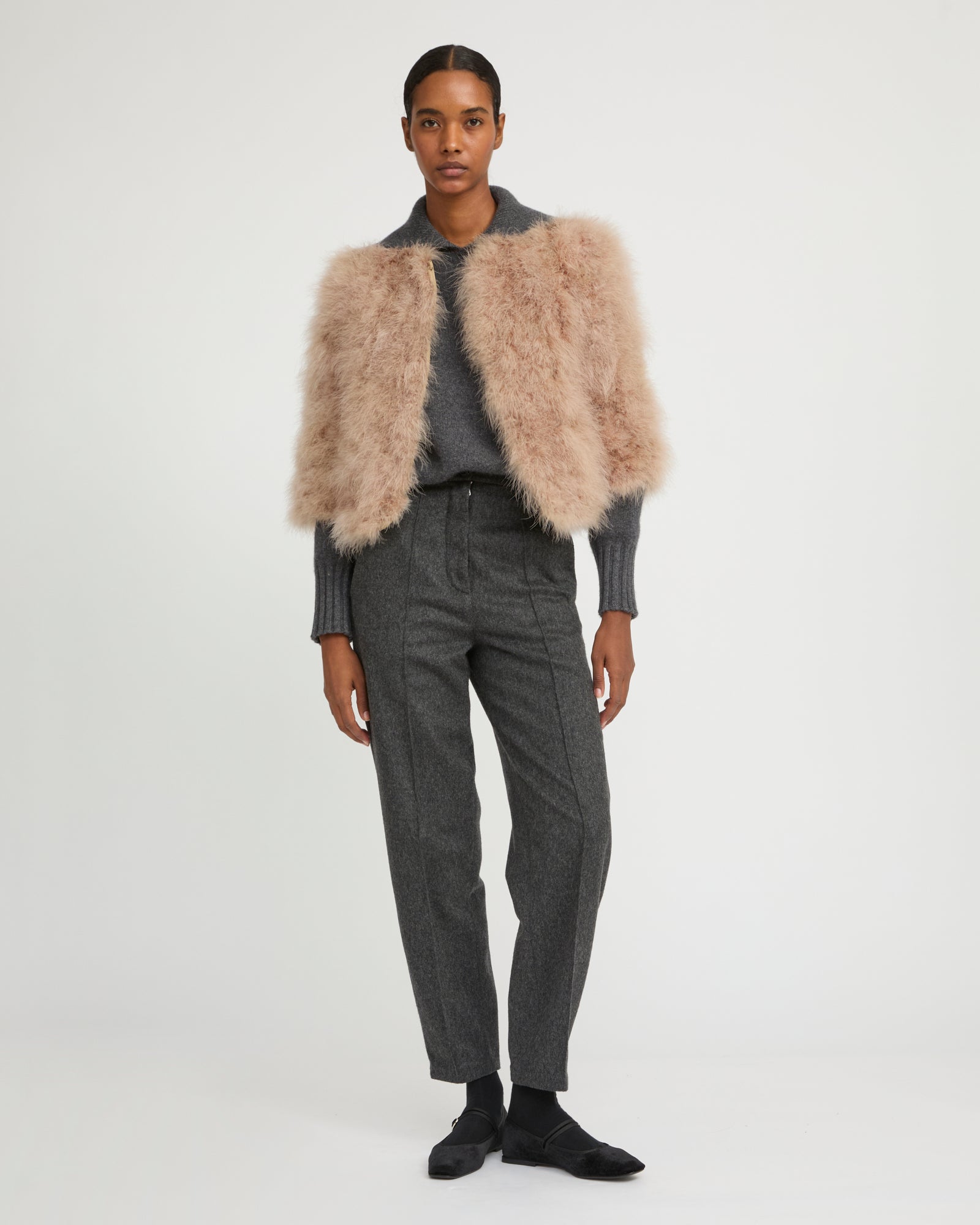 Short feather jacket -Yves Salomon