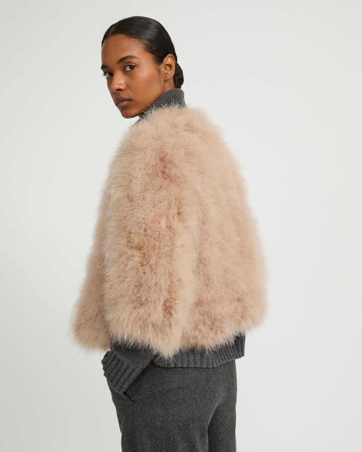 Short feather jacket