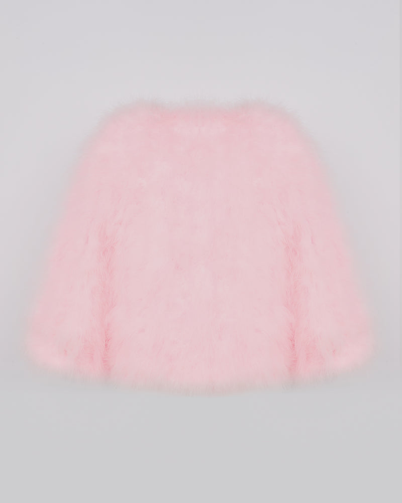 Short feather jacket