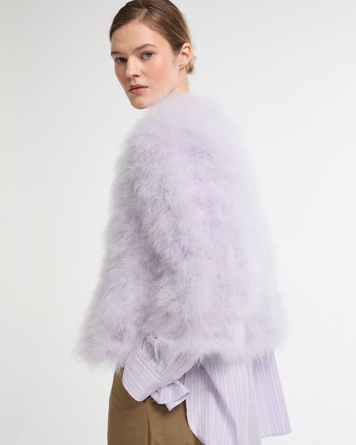 Short feather jacket -Yves Salomon - New spring summer collection