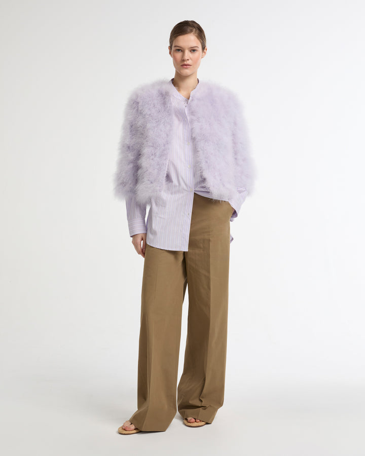 Short feather jacket -Yves Salomon - New spring summer collection