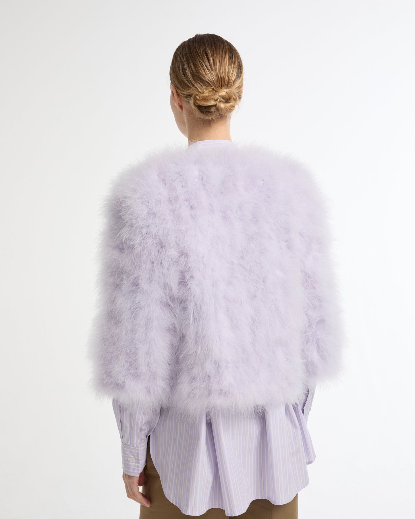 Short feather jacket -Yves Salomon - New spring summer collection