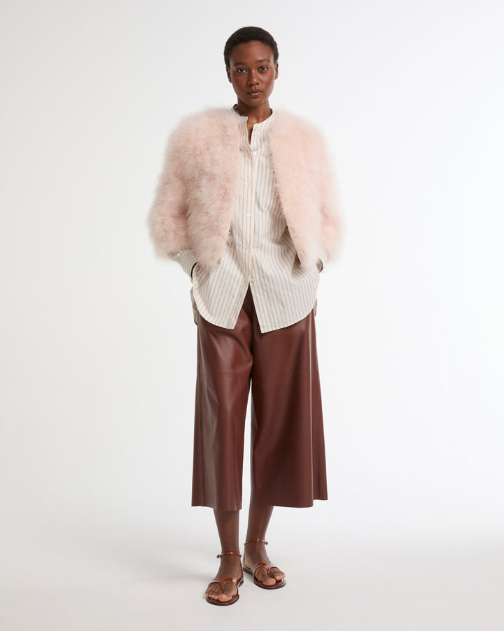 Short feather jacket -Yves Salomon - New spring summer collection