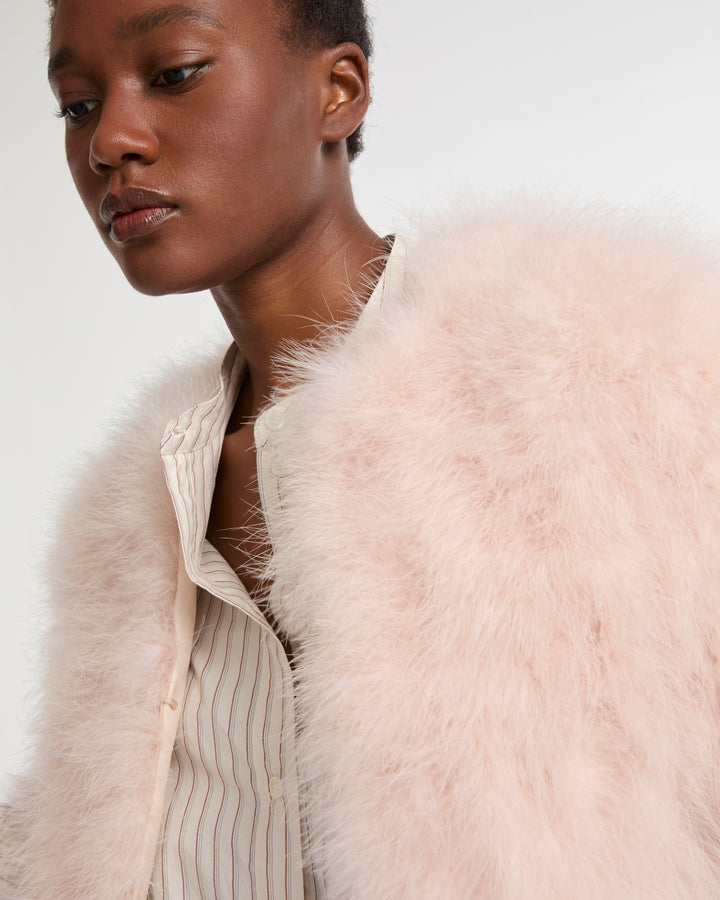 Short feather jacket -Yves Salomon - New spring summer collection