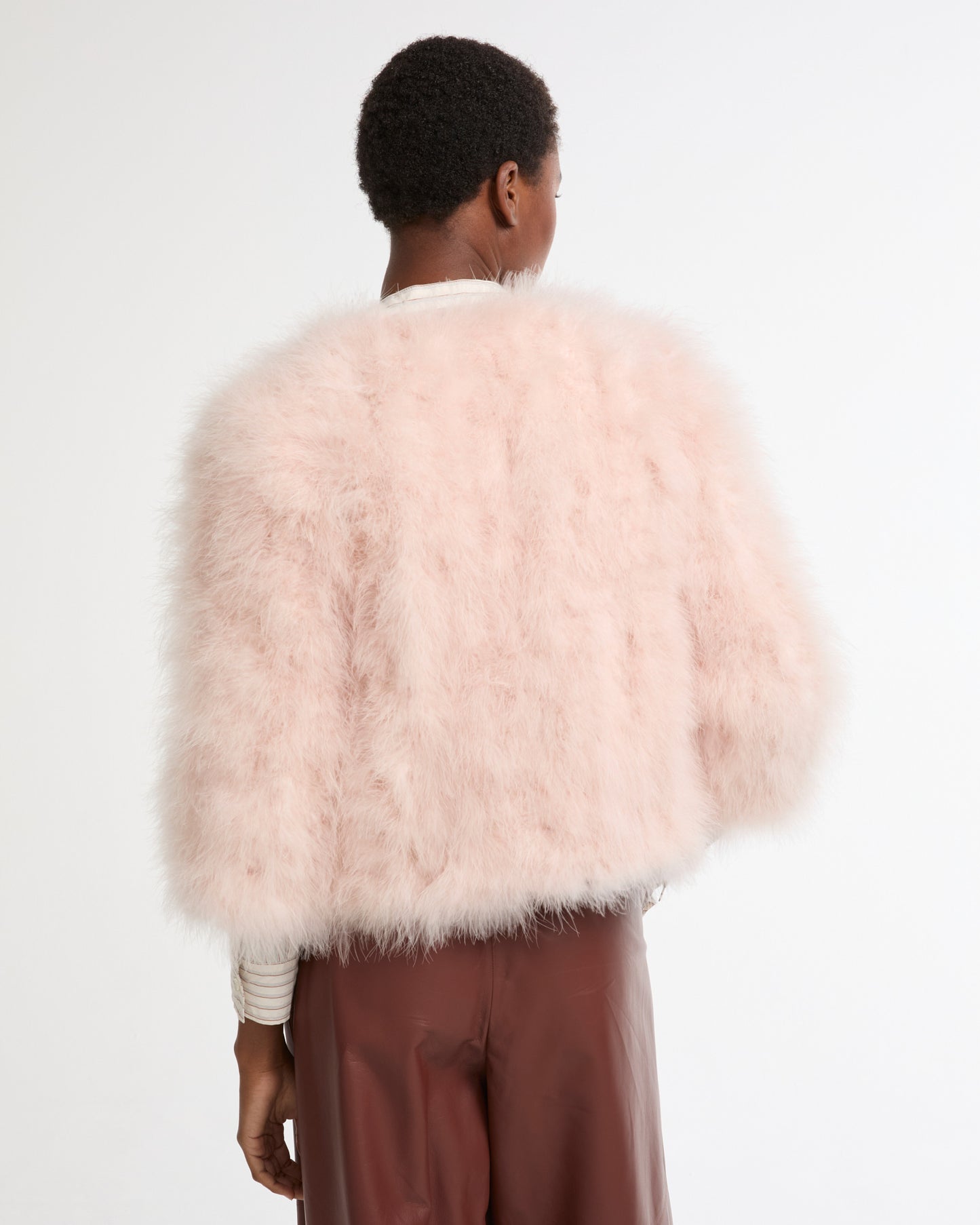 Short feather jacket -Yves Salomon - New spring summer collection