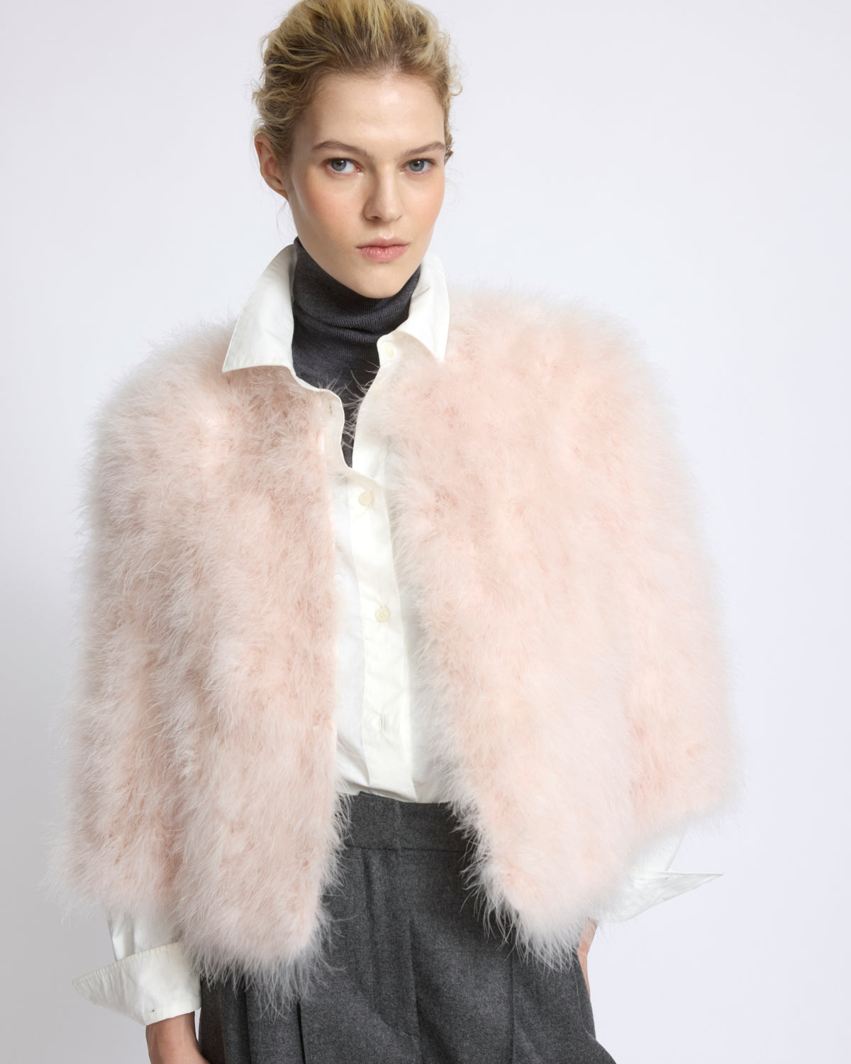 Short feather jacket - Yves Salomon - New Fall/Winter Collection