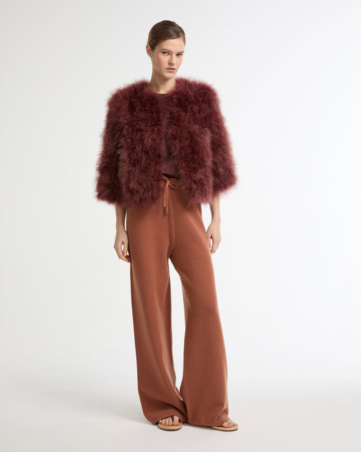 Short feather jacket -Yves Salomon - New spring summer collection