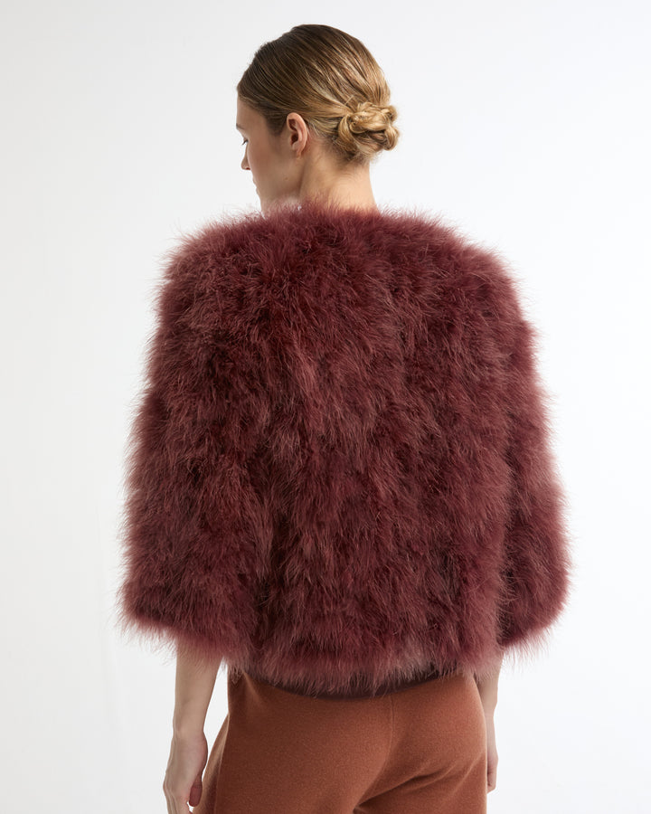 Short feather jacket -Yves Salomon - New spring summer collection