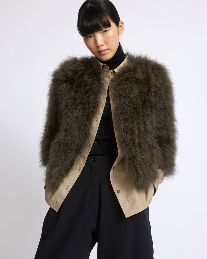 Short feather jacket - Yves Salomon - New Fall/Winter Collection