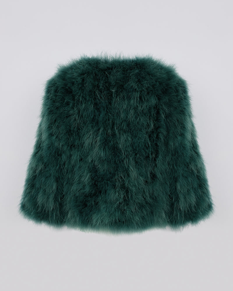 Short feather jacket