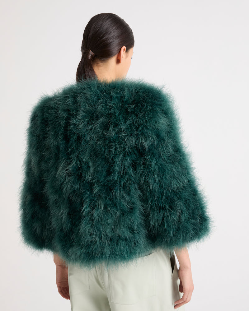 Short feather jacket