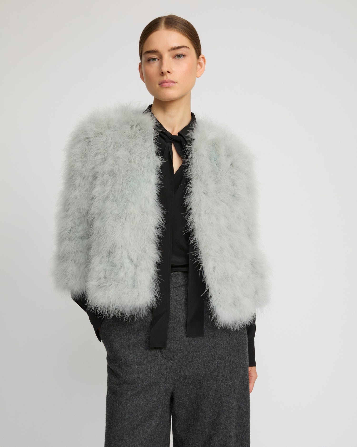 Short feather jacket -Yves Salomon