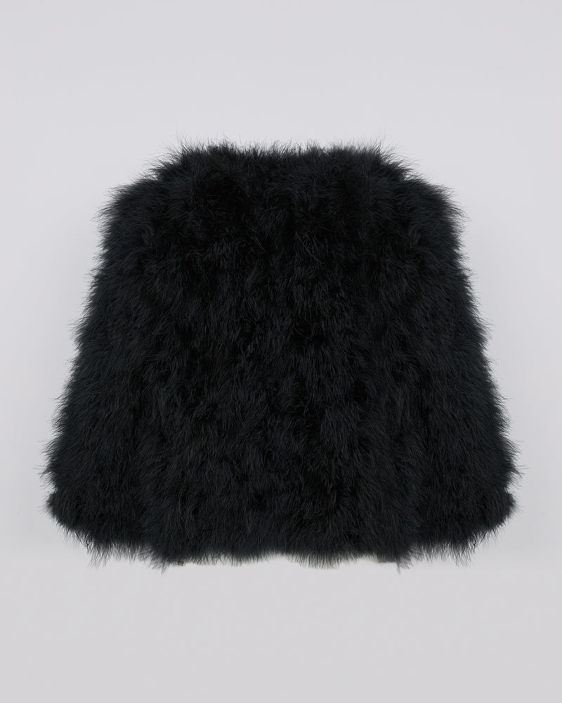 Short feather jacket