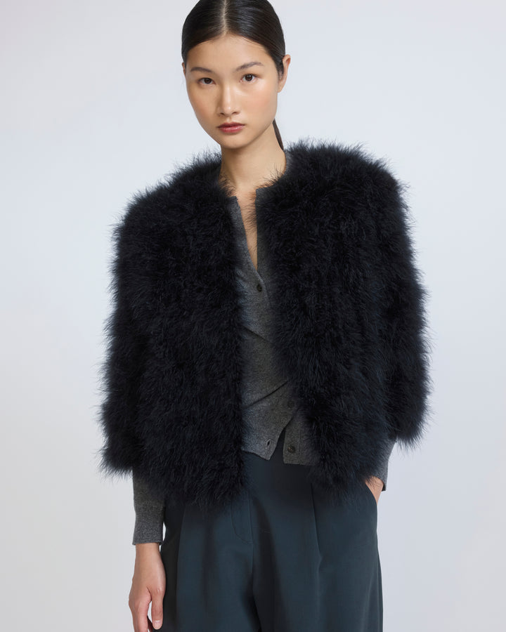 Short feather jacket - Yves Salomon - New Fall/Winter Collection