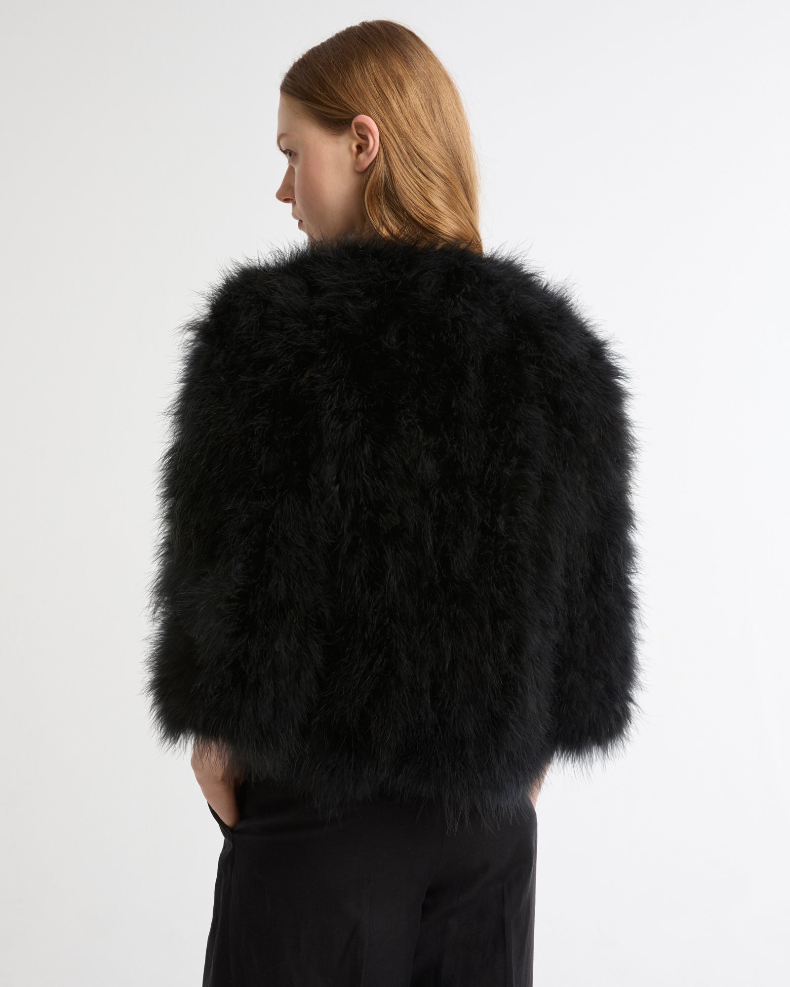 Short feather jacket -Yves Salomon - New spring summer collection