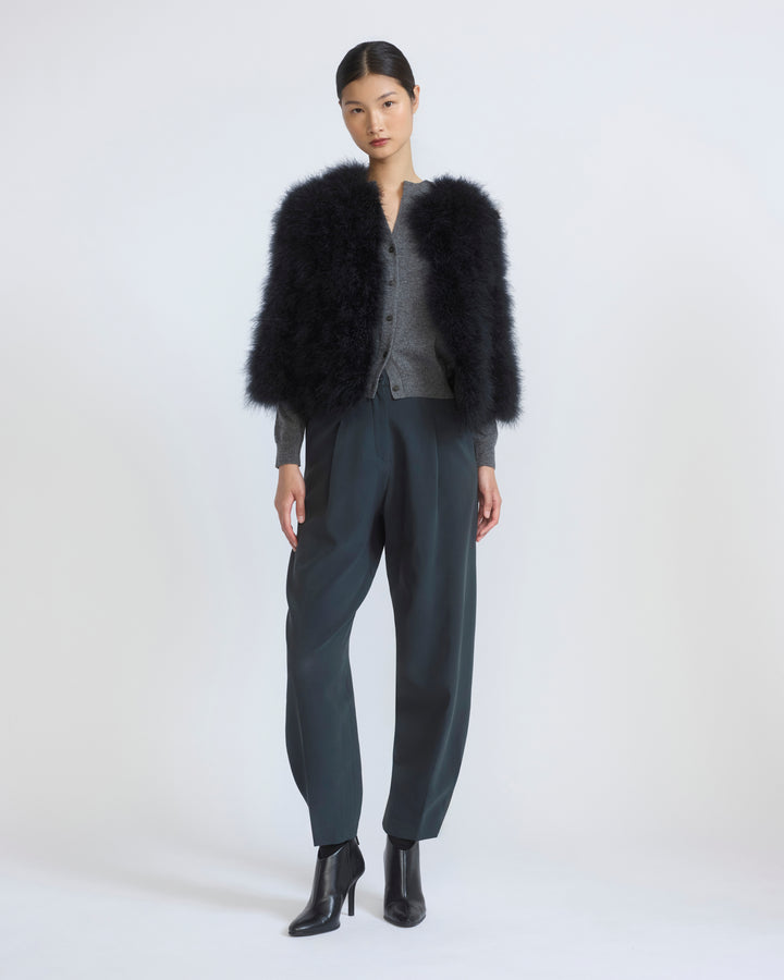 Short feather jacket - Yves Salomon - New Fall/Winter Collection