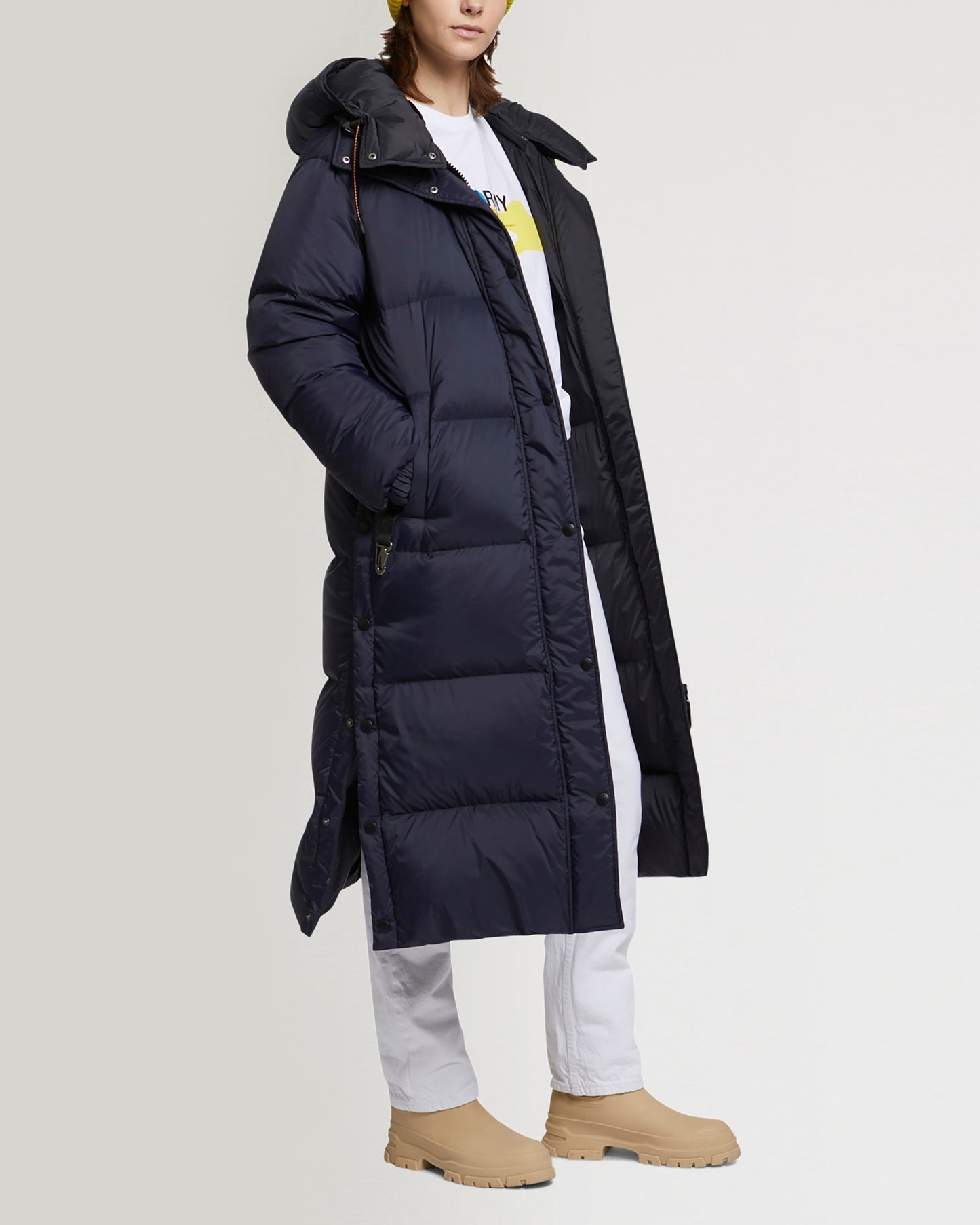Black Friday 2025- Two-tone reversible 7/8 down jacket-Yves Salomon-Winter sale & boxing day