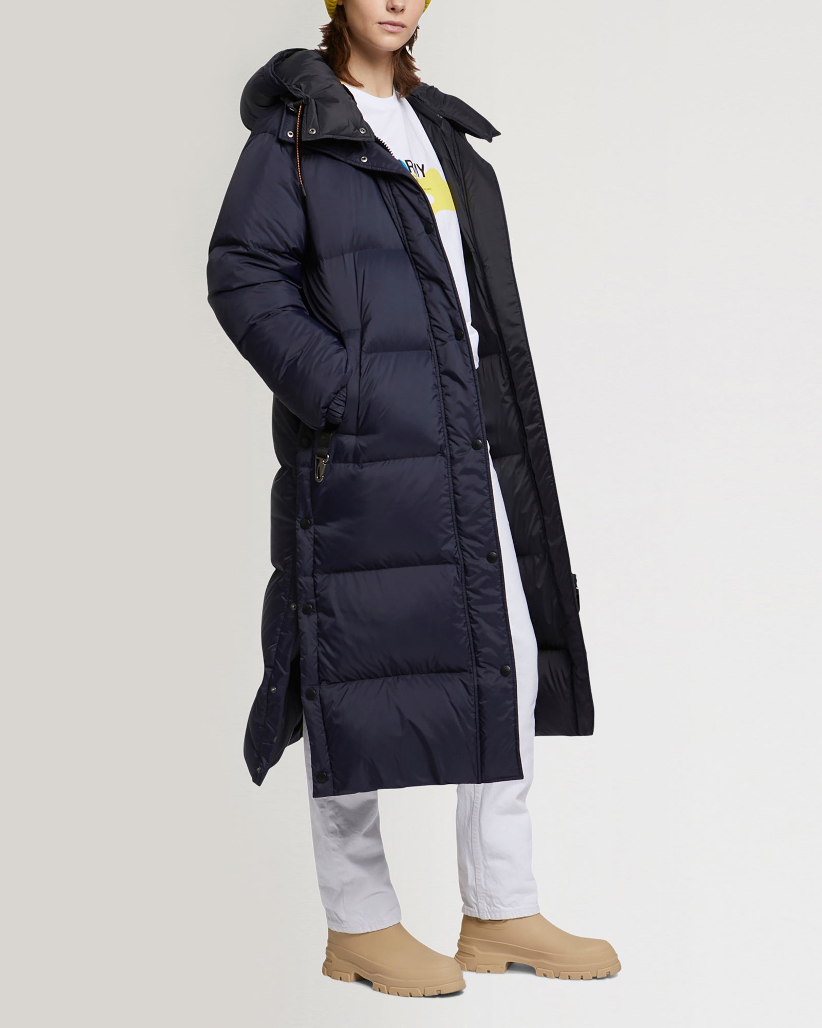 Black Friday 2025- Two-tone reversible 7/8 down jacket-Yves Salomon-Winter sale & boxing day