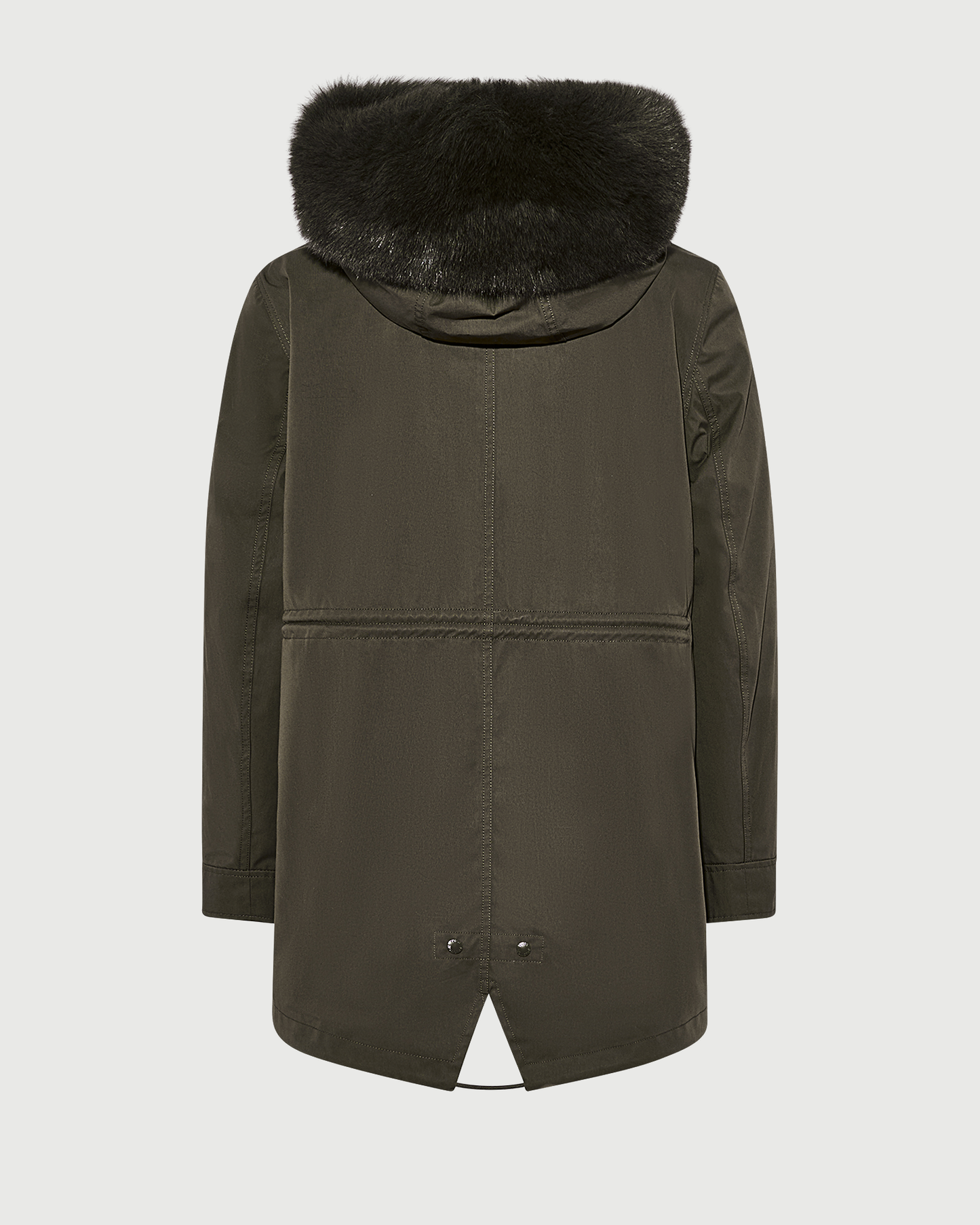 Short Iconic parka in waterproof cotton blend with fox and rabbit fur - Yves Salomon - New Fall Winter Collection