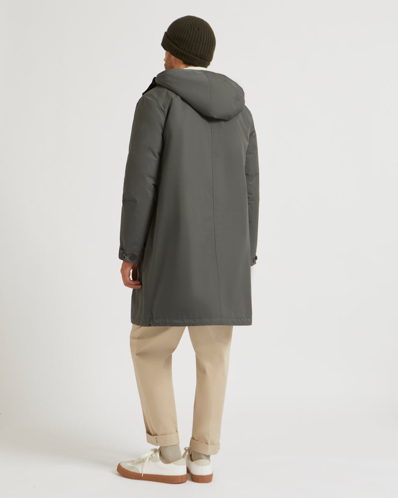 Parka In Technical Cotton And Shearling