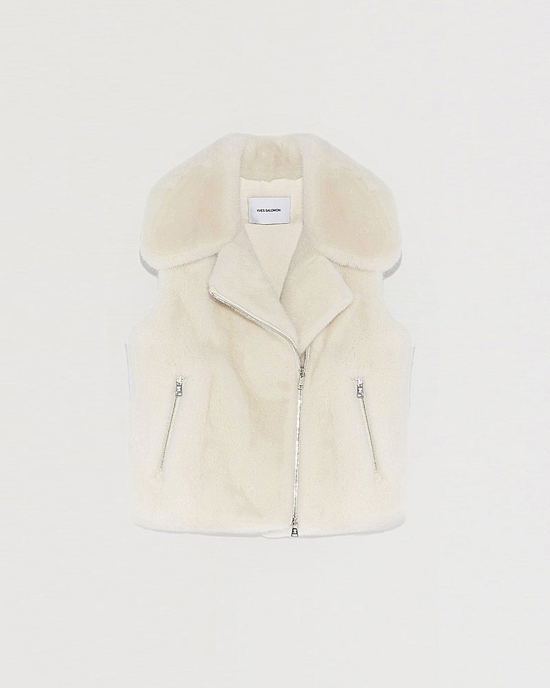 Short jacket in long-haired mink fur-Yves Salomon-Winter sale & boxing day