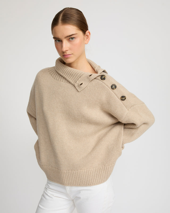 Oversized cashmere wool knit jumper