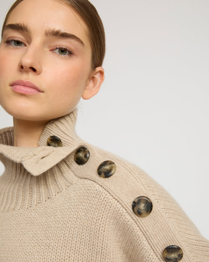 Oversized cashmere wool knit jumper