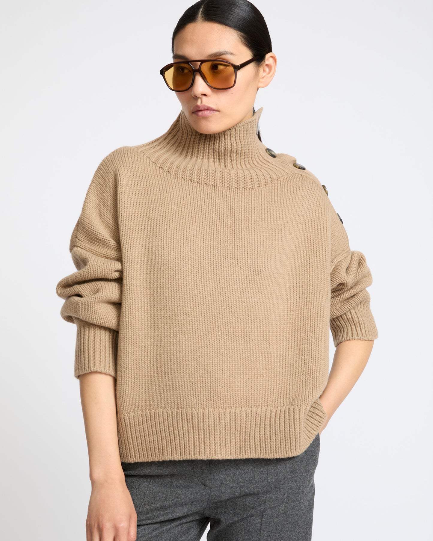 Oversized cashmere wool knit jumper - Yves Salomon - New Fall Winter Collection